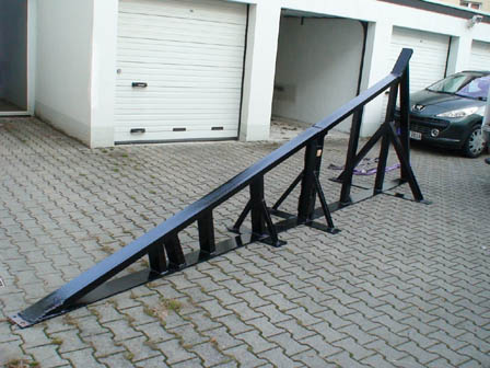 Stunt-Equipment "Made in Germany" - Rohr-Rampe f&uuml;r Autostunts