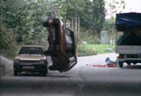 Auto&uuml;berschlag f&uuml;r die Sat1-Fernsehserie "Schwarz greift ein"